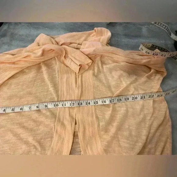 Banana Republic Hi Lo Cocoon Cardigan Perfect Peach Cotton Long Sleeve Size S - Picture 12 of 13